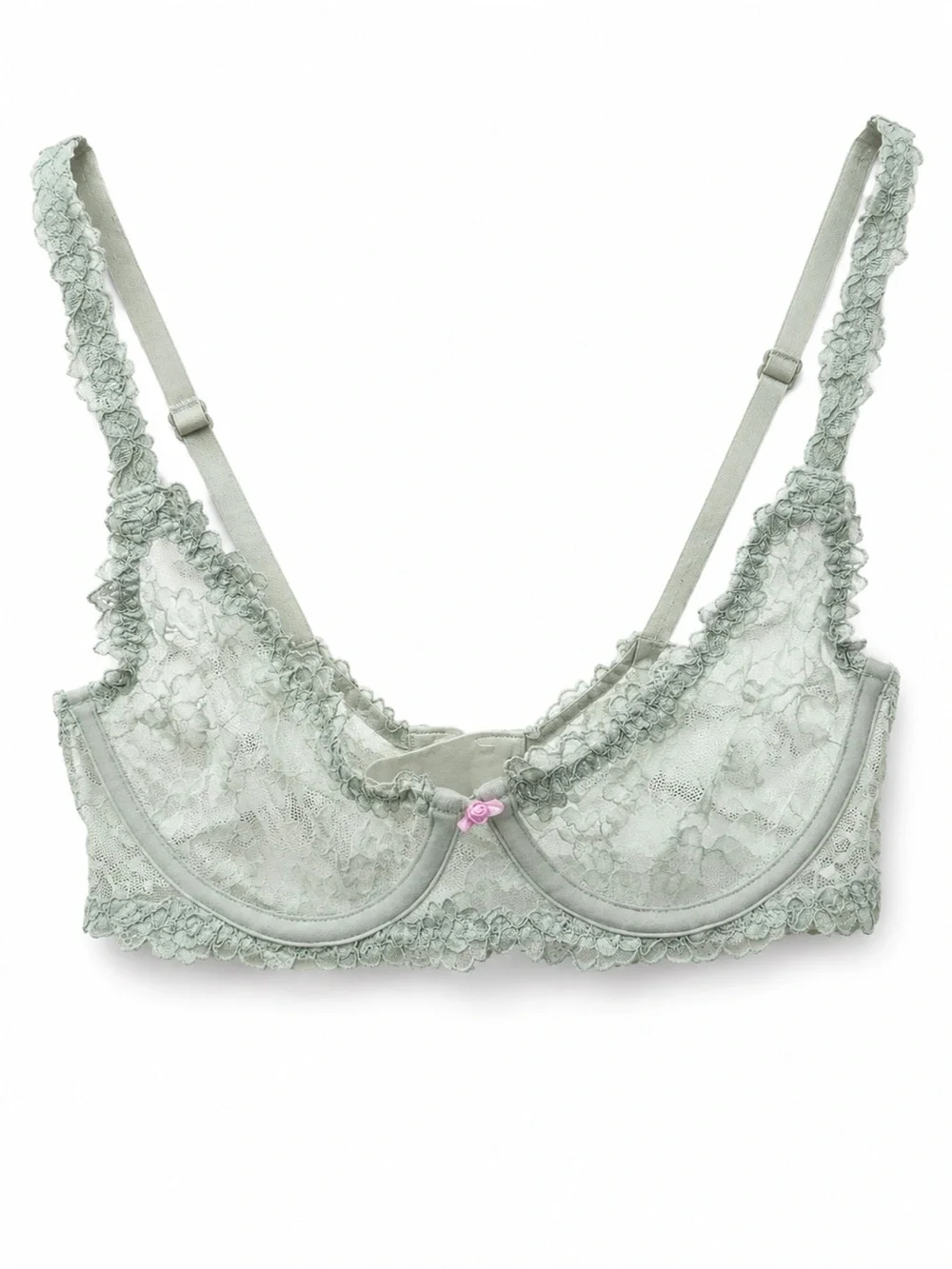 SKIMS Lace Unlined Scoop Bra – 32B – Talc Multi 💚 - Picture 2 of 5